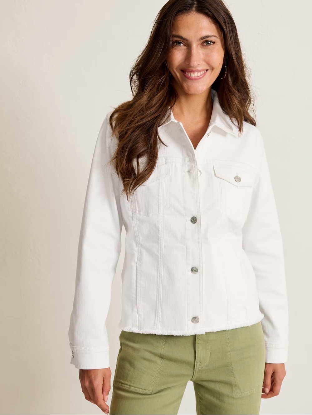 Tommy Bahama Ella Twill WhiteJean Jacket - Picture 2 of 6